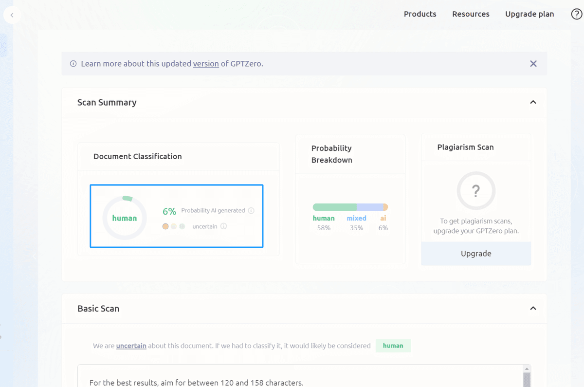 GPTZero-detector