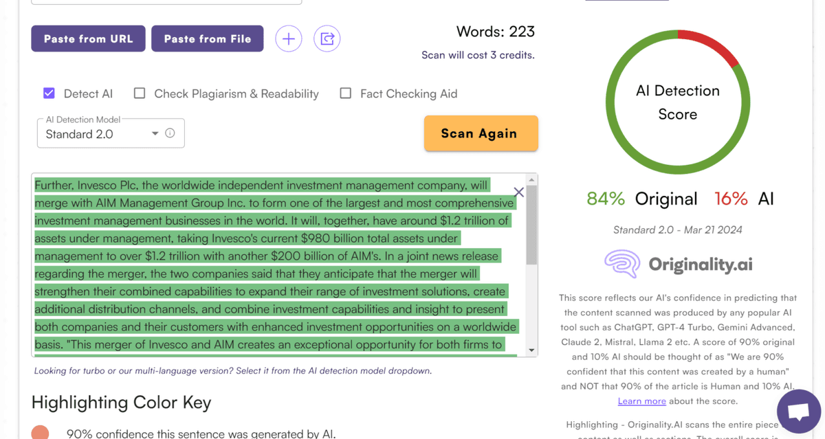 Originality-AI-test-result